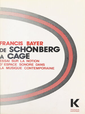 cover image of De Schönberg à Cage
